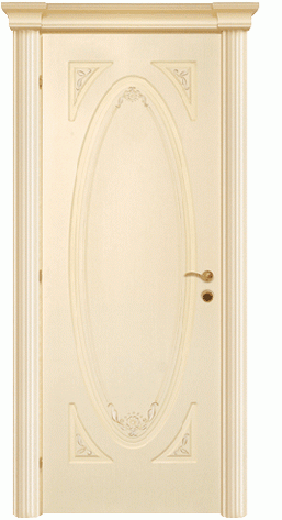 Межкомнатная ламинированная дверь Toscana D с декором (слоновая кость) фабрики Lanfranco (Италия)